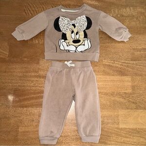 12M Disney Minnie Mouse Matching Sweatshirt & Jogger Set
